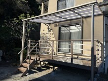テラス屋根　ウッドデッキ　LXIL